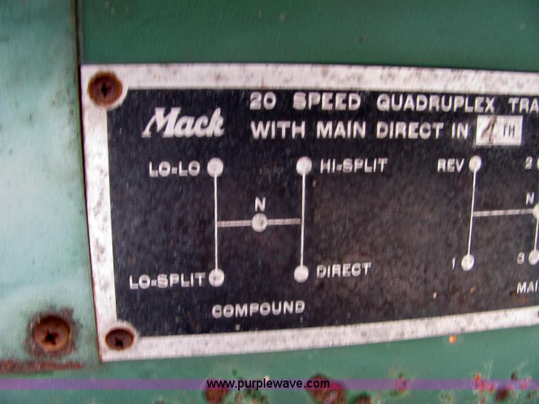 image for item 6111 1965 Mack B73 winch truck