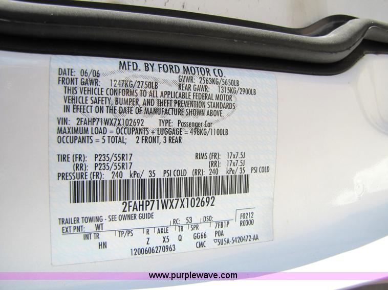 image for item 4645 2007 Ford Crown Victoria Police Interceptor