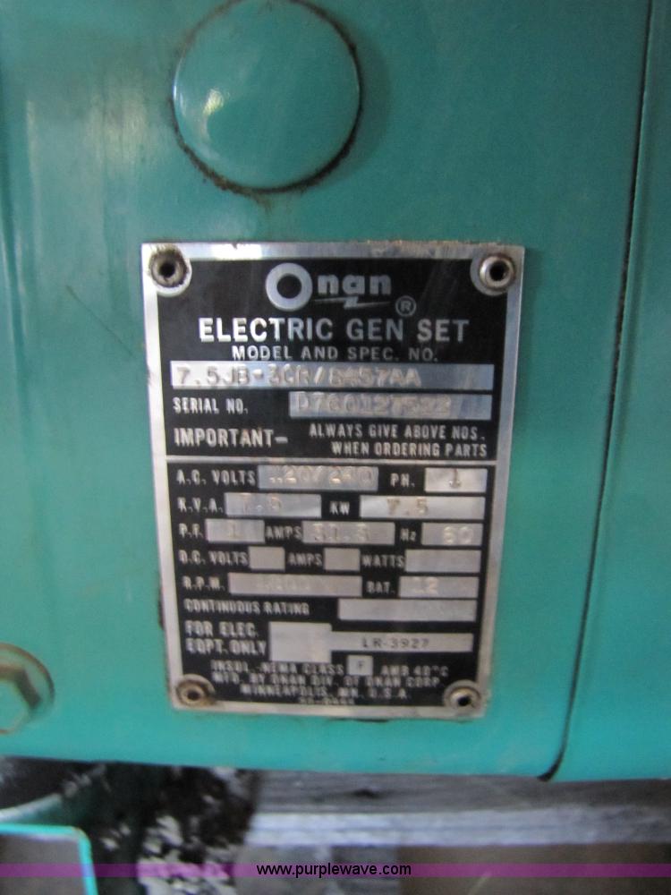 image for item 4703 Onan generator with transfer switch