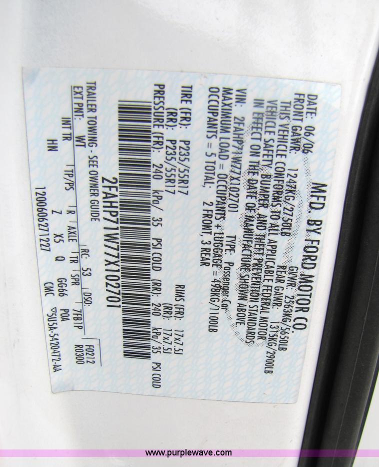 image for item 5242 2007 Ford Crown Victoria Police Interceptor sedan