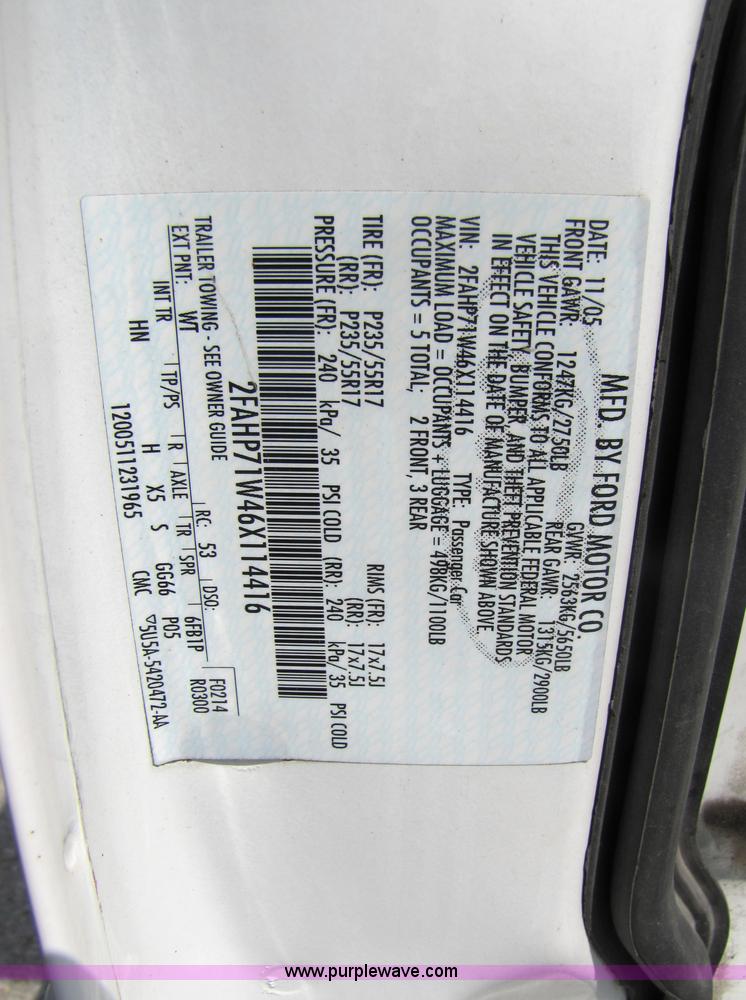 image for item 5255 2006 Ford Crown Victoria Police Interceptor sedan