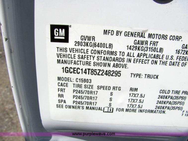 image for item 6273 2005 Chevrolet C1500 Silverado