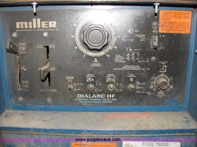image for item 2457 Miller Dialarc HF arc welder