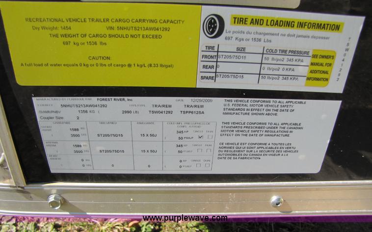 image for item 4732 2010 US Cargo Trailmaster enclosed trailer