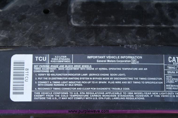 image for item 6342 1994 Chevrolet S10 LS pickup truck