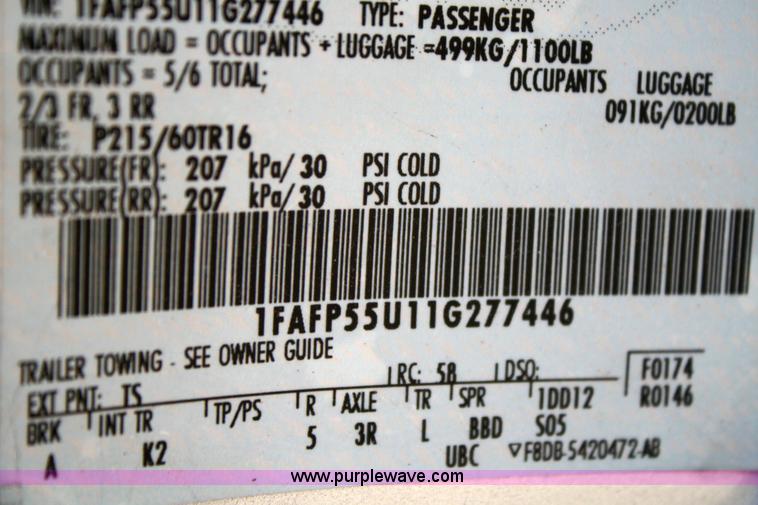 image for item 6367 2001 Ford Taurus SES