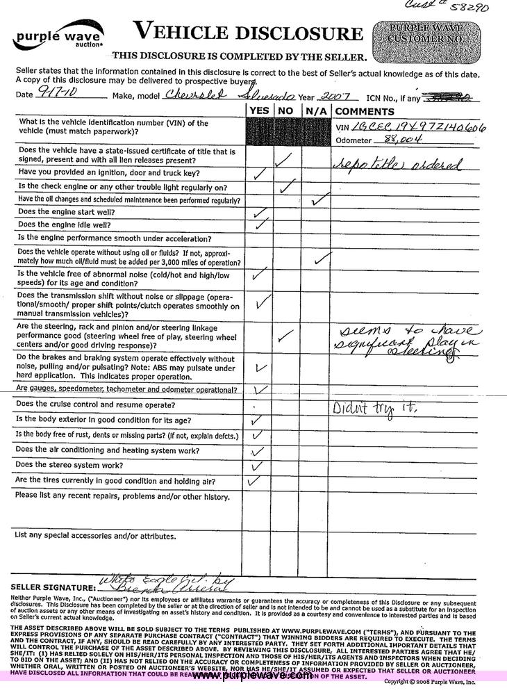 image for item 4930 2007 Chevrolet C1500 Silverado pickup truck