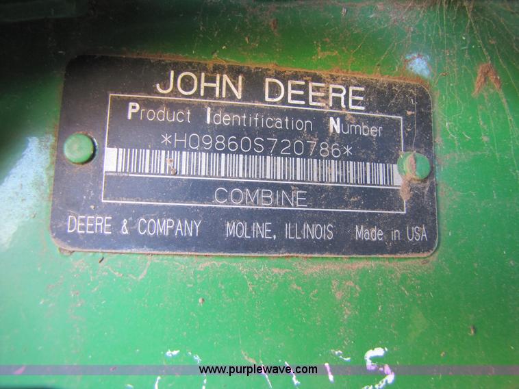 image for item 3461 2007 John Deere 9860 STS combine