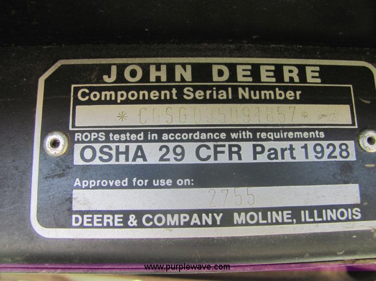image for item 6633 1988 John Deere 2755 tractor with loader