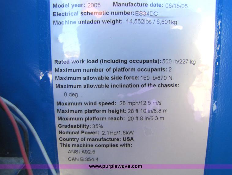 image for item 5277 2005 Genie Z30/20N-RJ boom lift