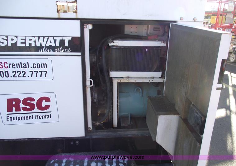 image for item 5953 Multiquip Whisperwatt 25kw tow-able generator