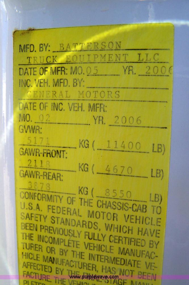 image for item 7340 2006 Chevrolet C3500 Silverado extended cab pickup truck