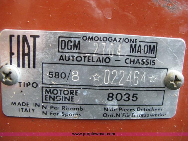 image for item 8042 Fiat Hesston 580 tractor with cab