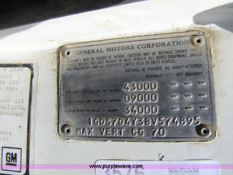 image for item 3576 1981 GMC Topkick C7D064 dump truck