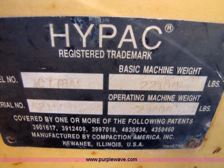 image for item 5185 Hypac C778A vibratory double drum compactor