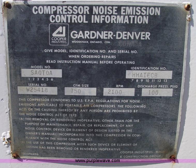 image for item 5939 Gardner Denver 750 Flex-Air compressor