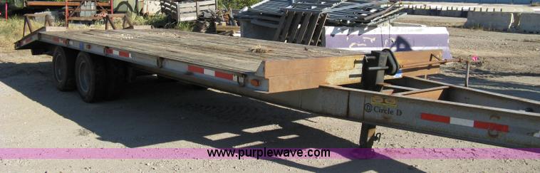 image for item 8041 1997 Circle D 25BHFB dual tandem axle flatbed trailer