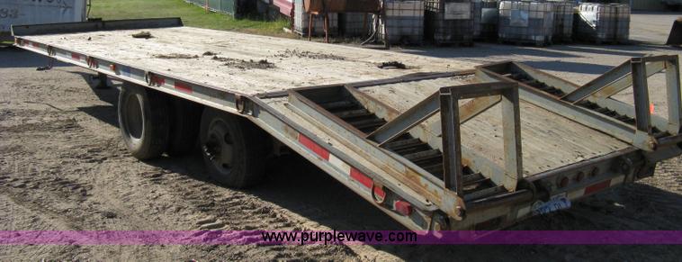 image for item 8041 1997 Circle D 25BHFB dual tandem axle flatbed trailer