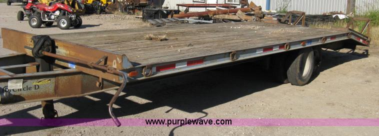 image for item 8041 1997 Circle D 25BHFB dual tandem axle flatbed trailer