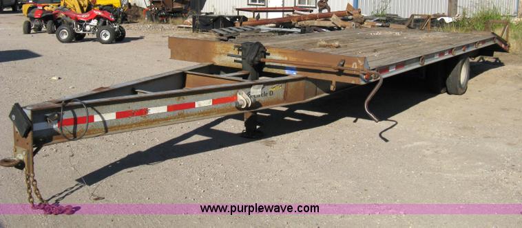 image for item 8041 1997 Circle D 25BHFB dual tandem axle flatbed trailer