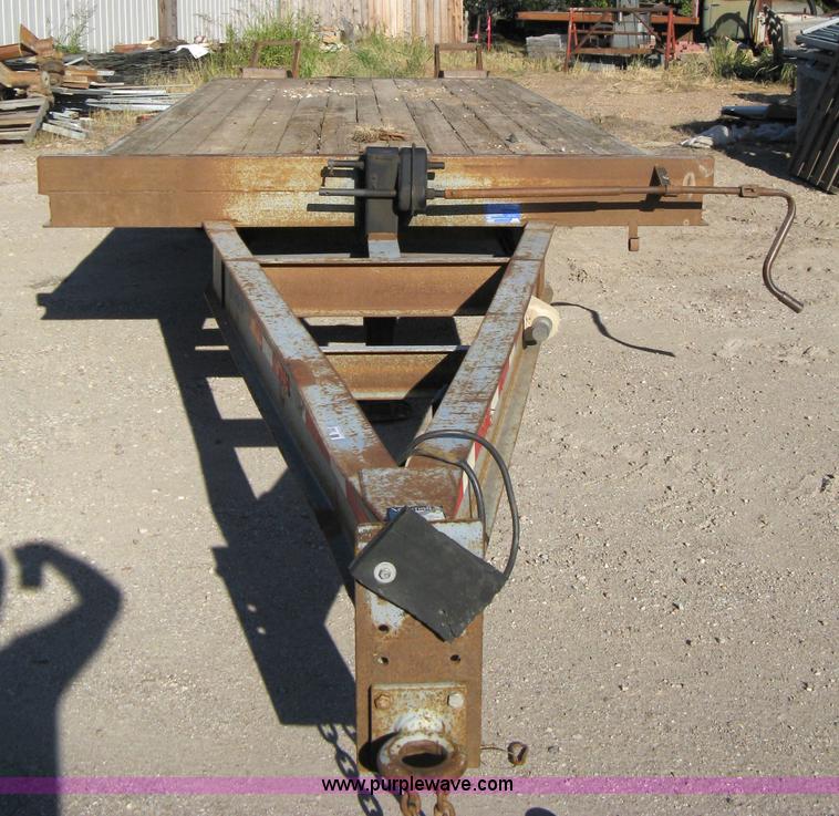 image for item 8041 1997 Circle D 25BHFB dual tandem axle flatbed trailer
