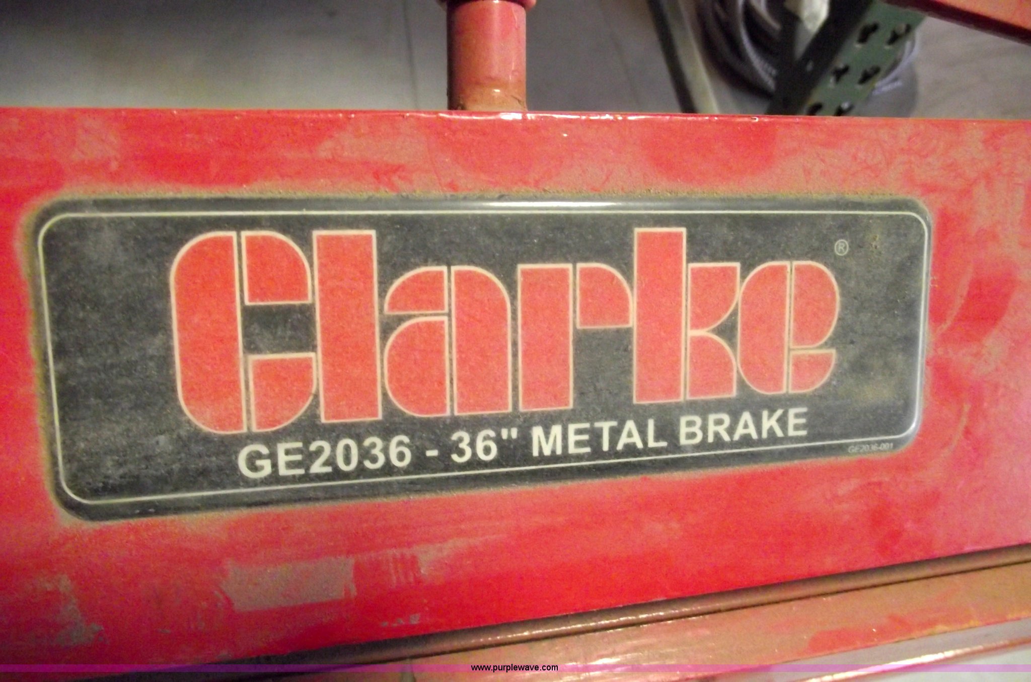 Clark 36" metal brake in Kansas City, KS Item 5897 sold Purple Wave
