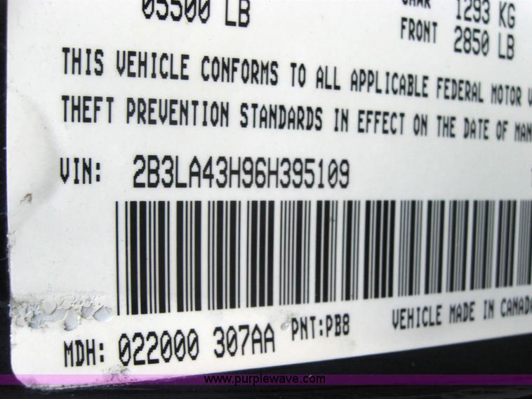 image for item 5214 2006 Dodge Charger