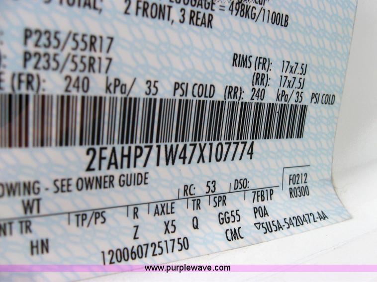 image for item 5227 2007 Ford Crown Victoria Police Interceptor