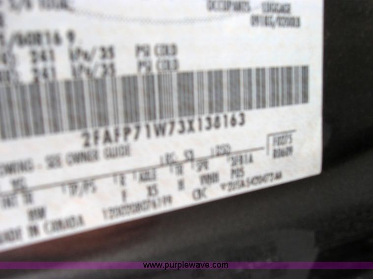 image for item 5228 2003 Ford Crown Victoria Police Interceptor