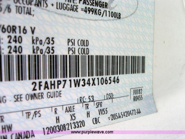 image for item 5229 2004 Ford Crown Victoria Police Interceptor