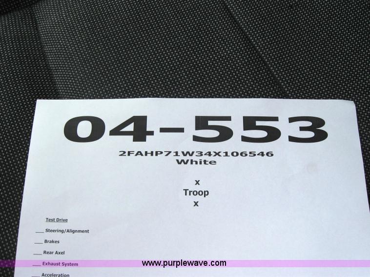 image for item 5229 2004 Ford Crown Victoria Police Interceptor