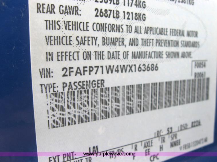 image for item 5230 1998 Ford Crown Victoria Police Interceptor