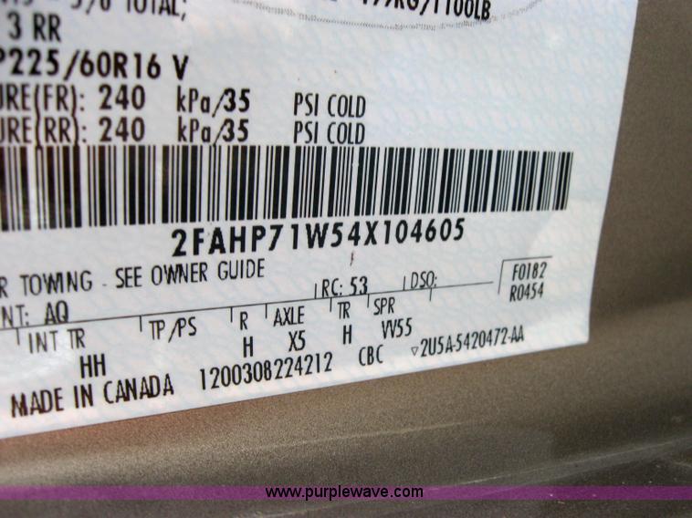 image for item 5235 2004 Ford Crown Victoria Police Interceptor