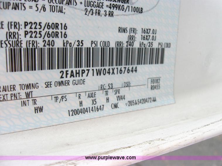 image for item 5236 2004 Ford Crown Victoria Police Interceptor