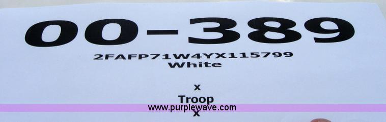 image for item 5238 2000 Ford Crown Victoria Police Interceptor