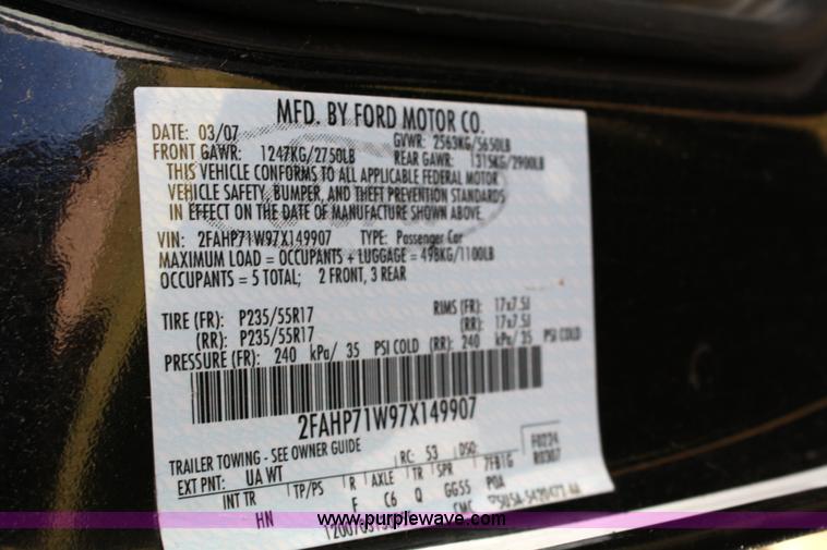 image for item 4803 2007 Ford Crown Victoria Police Interceptor