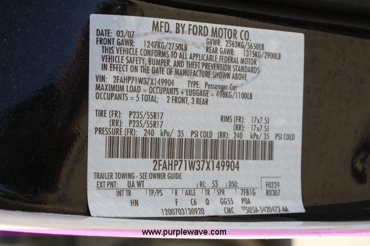 image for item 4804 2007 Ford Crown Victoria Police Interceptor