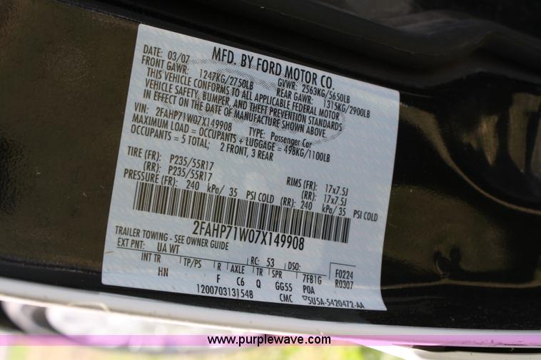 image for item 4807 2007 Ford Crown Victoria Police Interceptor