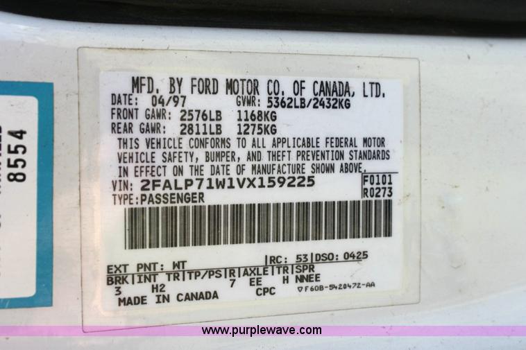 image for item 6178 1997 Ford Crown Victoria Police Interceptor