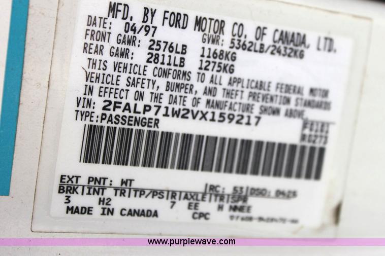 image for item 6204 1997 Ford Crown Victoria Police Interceptor