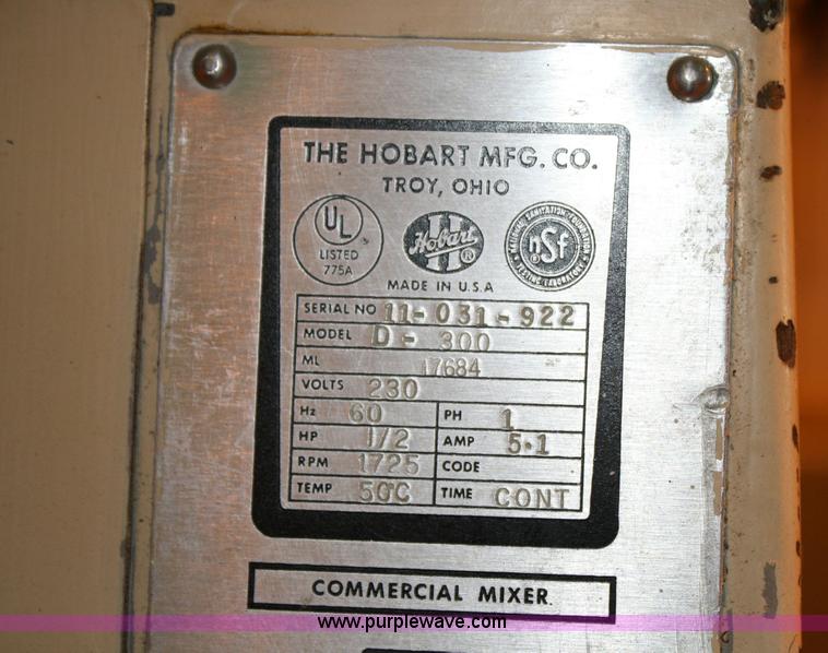 image for item 6345 Hobart D-300 electric mixer