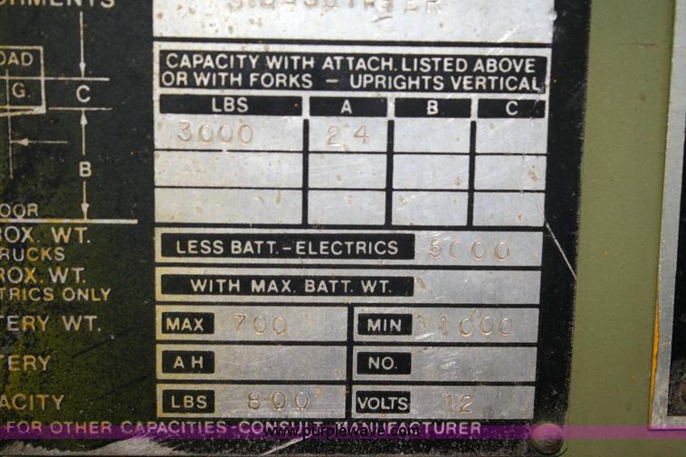 image for item 6354 Clark Lift ST-30 electric forklift