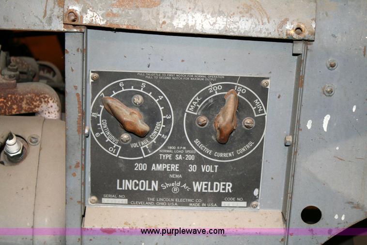 image for item 6357 Lincoln SA-200 DC arc welder