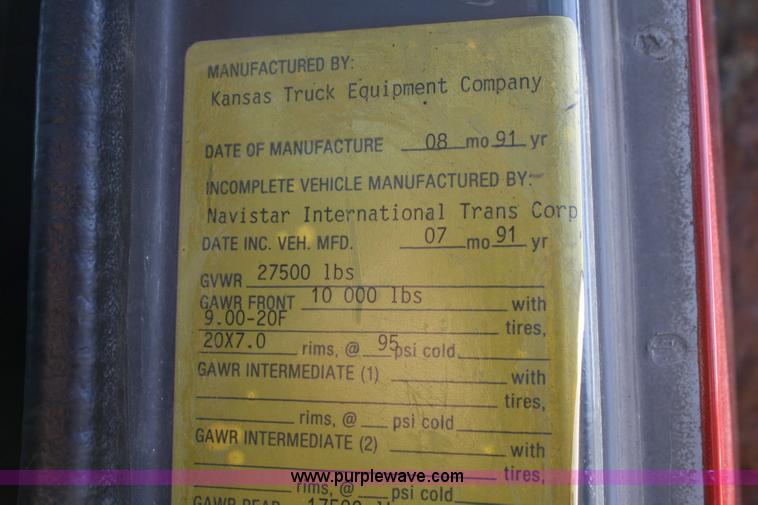 image for item 6421 1992 International Series 4700 4x2 dump truck