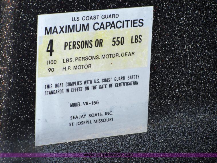 image for item 2233 1986 Speedliner 16' boat with trailer