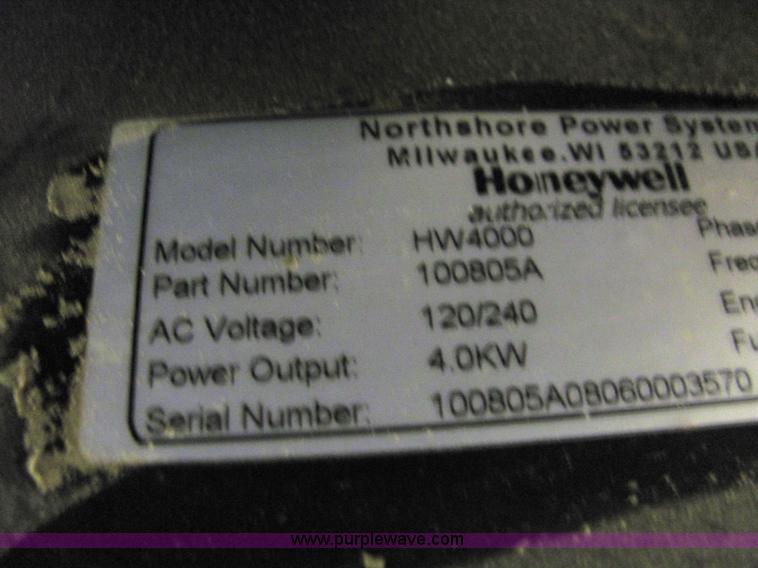 image for item 2267 Honeywell 4000 portable generator