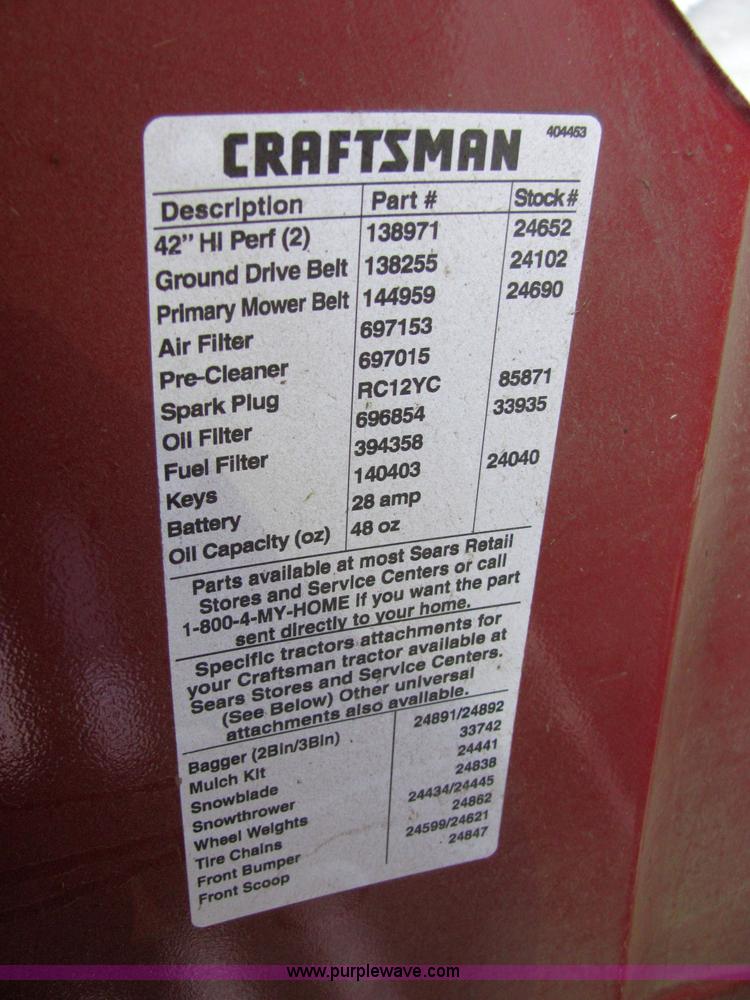 image for item 2268 Craftsman LT3000 42" riding mower