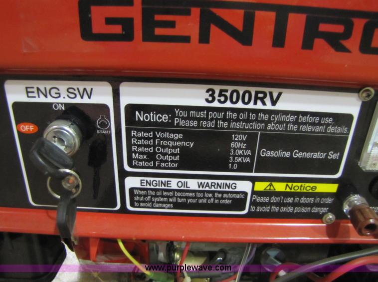 image for item 5193 Gentron Pro series 3500RV generator