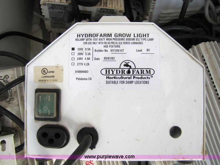 image for item 5281 Large assortment of grow lights and ballast