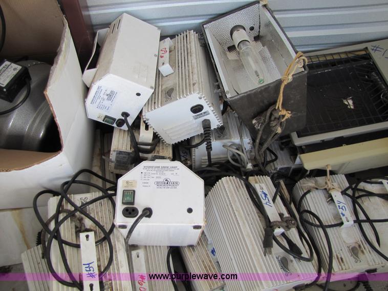 image for item 5281 Large assortment of grow lights and ballast